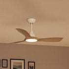 Philips LED-tuuletin Olas, halkaisija 106 cm, ruskea/valkoinen, CCT