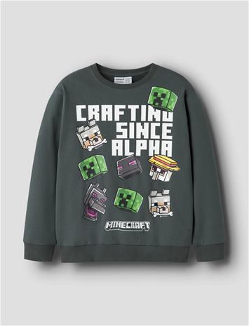 name it Nkmjet Minecraft Nreg Sweat Unb Bfu - Grey - 146-152
