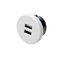 USB-kaksoispistoke, pyöreä, valkoinen – kuva 1