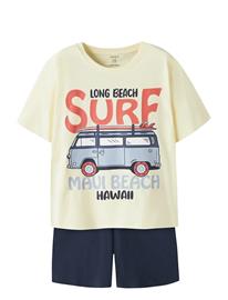 name it Nkmvigor Ss Nreg Top Set - Navy - 152