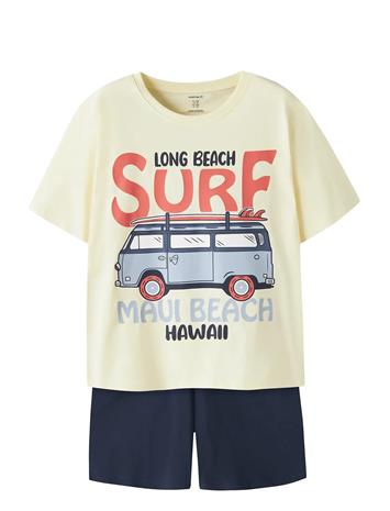 name it Nkmvigor Ss Nreg Top Set - Navy - 152