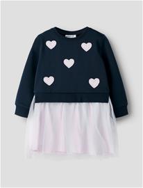 name it Nmfbianja Sweat Dress Bru - Navy - 122