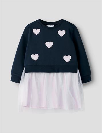 name it Nmfbianja Sweat Dress Bru - Navy - 122