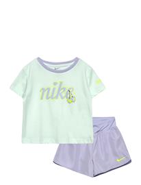 Nike Nkg Tee & Crossover Short Set - Green - 116/122