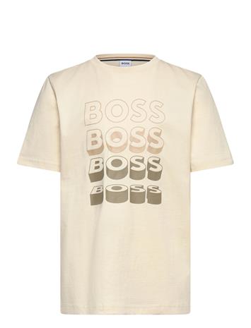 BOSS Short Sleeves Tee-Shirt - Cream - 176