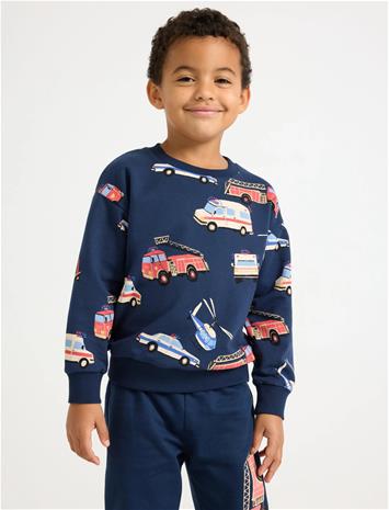 Lindex Sweatshirt With Brushed Inside - Navy - 122