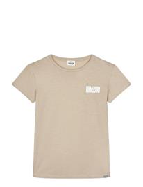 Mads Nørgaard Single Cotton Tuvina Mini Mirror Tee - Beige - 164