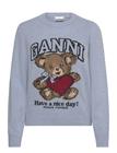 Ganni Wool Crewneck Sweater - Blue - L