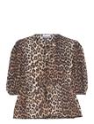 Ganni Printed Cotton Poplin Blouse - Brown - 38