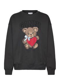 Ganni Phantom Grey Bear Sweatshirt - Black - S