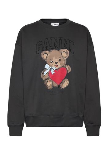 Ganni Phantom Grey Bear Sweatshirt - Black - S