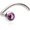 Blomdahl Silver Titanium Bezel 3 mm Lilac – kuva 1