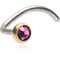 Blomdahl Silver Titanium Bezel 3 mm Lilac – kuva 2
