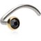Blomdahl Silver Titanium Bezel 3 mm Black – kuva 1