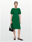Culture Cuantoinett Ss O-Neck Dress - Green - XXL
