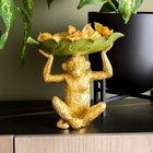 KARE Banana Leaf -koristeellinen kulho, kulta/vihreä, käsinmaalattu