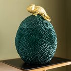 KARE koristeellinen laatikko Chameleon, korkeus 34 cm, tummanvihreä, kultainen