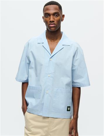 DOUBLE A BY W.W. Wwmumphry Tops Shirts Short-sleeved Shirts Black DOUBLE A BY W.W.