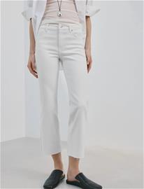 Mango Sienna Flared Cropped Jeans - White - 42