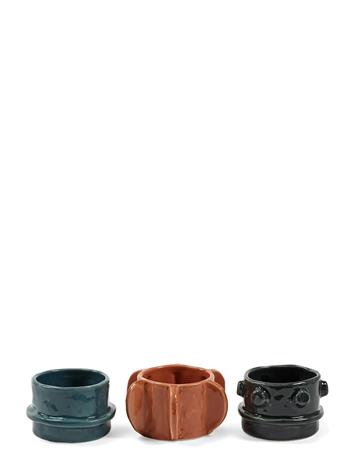 Serax Tealight Holder Glazed Molly Set/3 - Multi/patterned - ONE SIZE