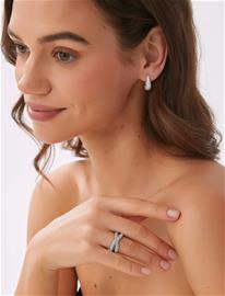 By Jolima Toscana Crystal Earring - Silver - ONE SIZE 1