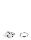 Pieces Pcmanna Ring 2-Pack Pp - Silver - ONE SIZE