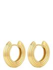 LUV AJ The Mini Ridged Amalfi Hinge Hoops- Gold - Gold - ONE SIZE