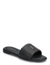 Tommy Hilfiger Th Logo Hardware Leather Mule - Black - 42
