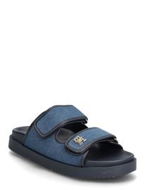 Tommy Hilfiger Double Strap Denim Sandal - Blue - 41