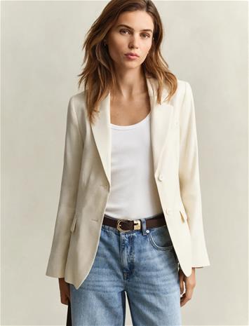 GANT Slim Linen Stretch Blazer - Beige - 44