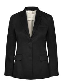 GANT Slim Stretch Linen Blazer - Black - 42
