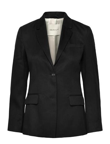 GANT Slim Stretch Linen Blazer - Black - 42