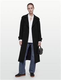 Filippa K Draped Trench Coat - Black - 36