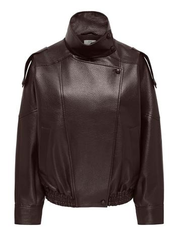 JDY Jdyraye Pu Oversized Bomber Jacket Pnt - Brown - L