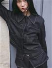 Mango Denim Jacket With Pockets - Navy - XL