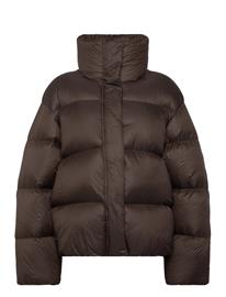 Weekday Oversized Recycled Down Puffer Jacket - Brown - M