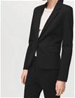 Mango Fitted Suit Blazer - Black - 46