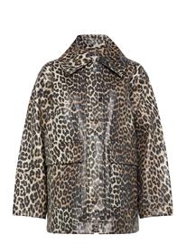 Ganni Ripstop Quilt Coat - Brown - L/XL