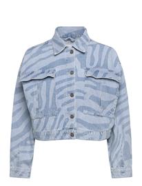 Dante6 Dante6-Spring Printed Denim Jacket - Blue - 42