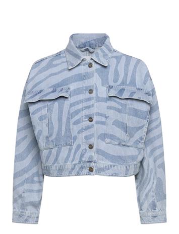 Dante6 Dante6-Spring Printed Denim Jacket - Blue - 42