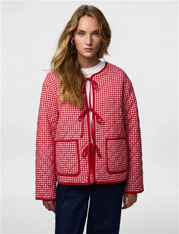 Pieces Pcbibba Quilt Jacket - Red - L