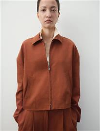 Mango Linen-Blend Jacket With Pockets - Brown - XL