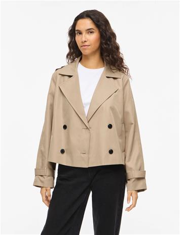 Vila Viaddison L/S Short Jacket - Noos - Beige - 44