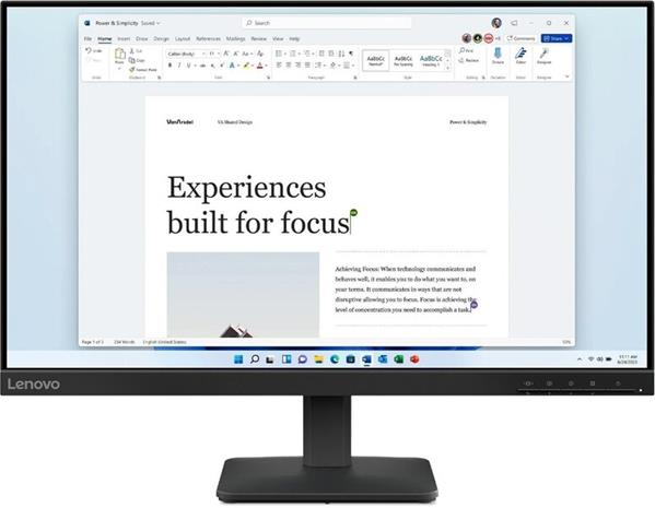 24" Lenovo L24-4e - 1920x1080 (FHD) - 100Hz - IPS