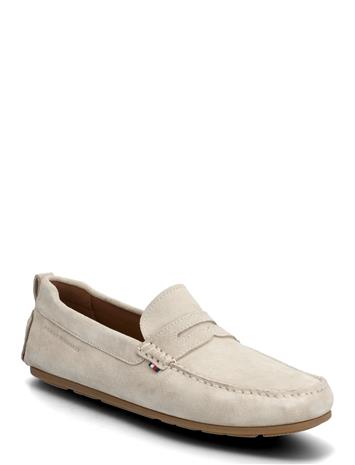 Tommy Hilfiger Core Hilfiegr Suede Driver - Cream - 45