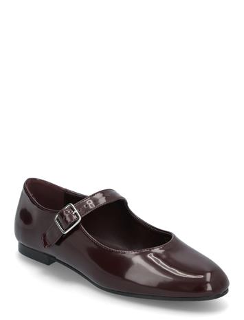 Mango Patent Leather-Effect Ballet Flats Ballerinat Red Mango
