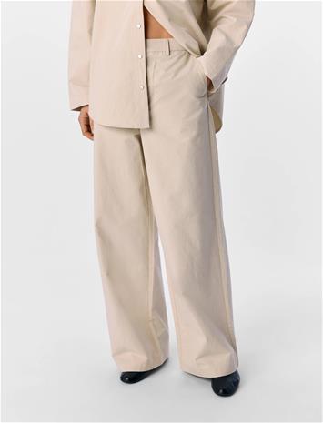 Object Objyale Mw Lo Pant E Ss Fair Bottoms Trousers Suitpants Beige Object