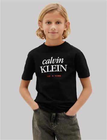 Calvin Klein Logo Ss T-Shirt - Blue - 170
