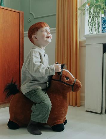 Krea Hop And Bounce Plush Horse Brown