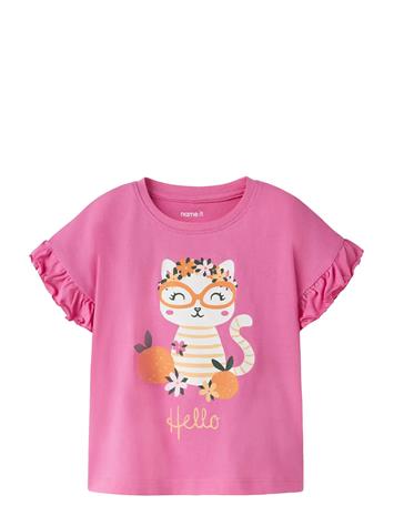 name it Nmfvilena Ss Rlx Top - Pink - 116